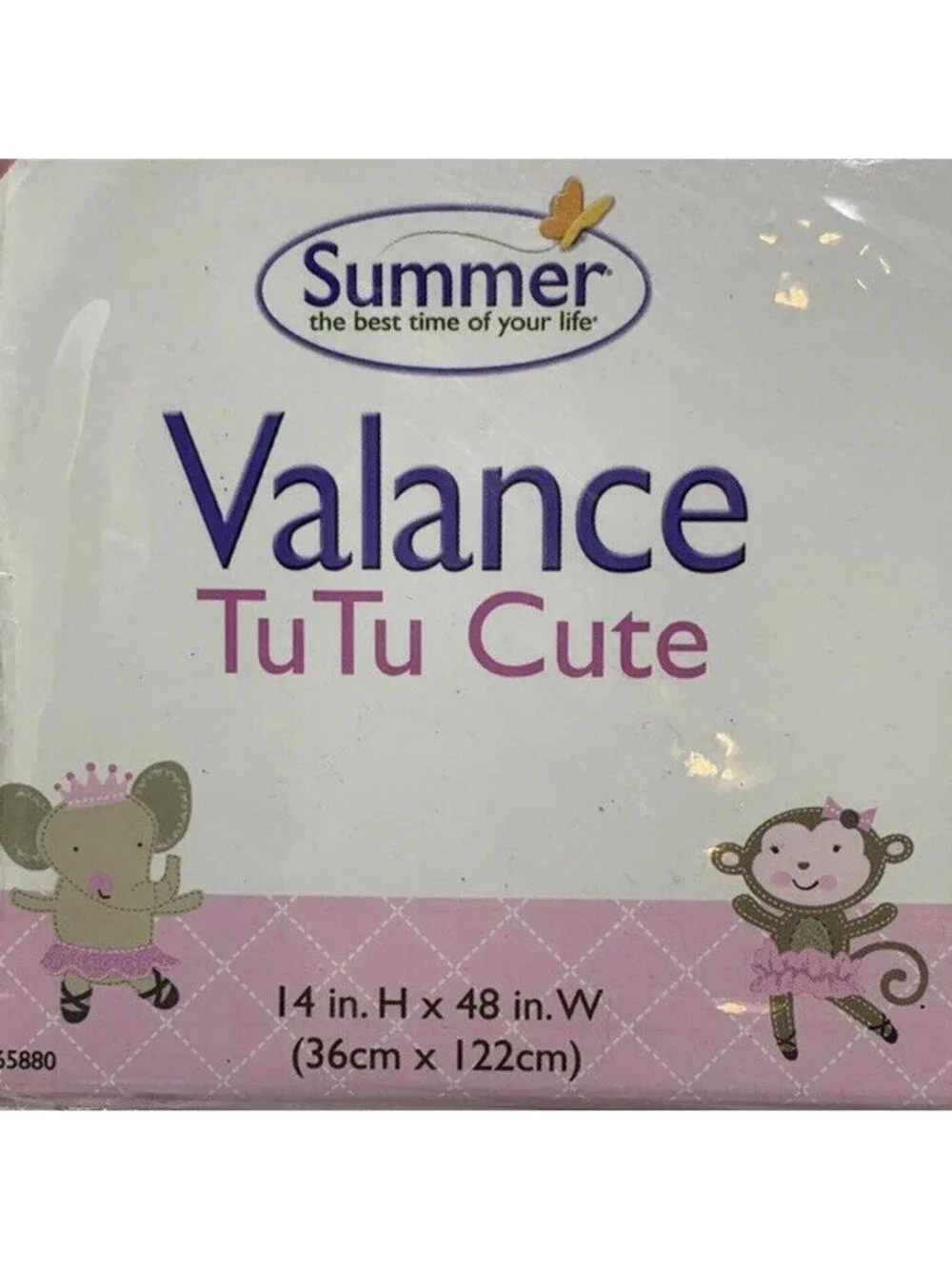 Summer Nursery Window Valance Pink Infant Jungle Safari Leopard Print 48x14 in